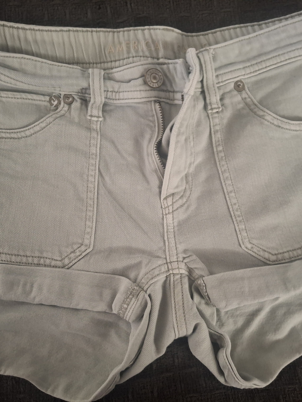 American Eagle Outfitters Light Gray Denim Shorts